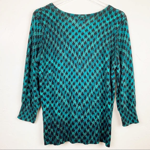 DANA BUCHMAN Teal Turquoise Jade Dream Sweater L - Picture 5 of 7